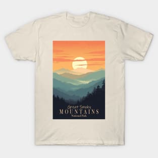 Great Smoky Mountains national park vintage travel poster T-Shirt